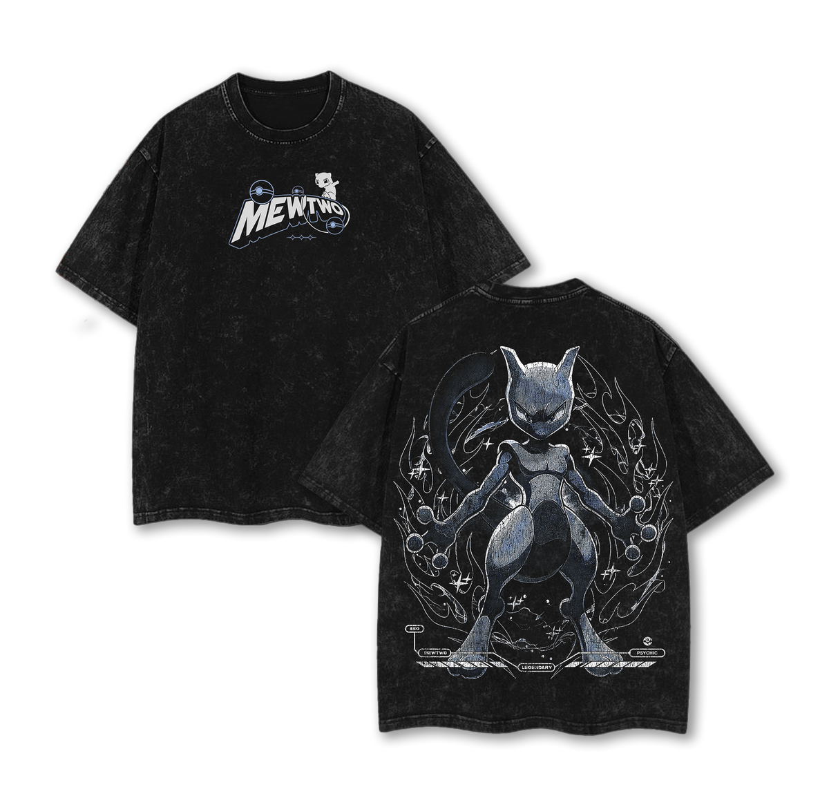 Mewtwo v.3 Pokemon Washed T-Shirt