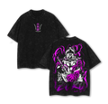 Zoro Asura x One Piece Anime Clothing Double Printed Vintage Oversized Washed Tee