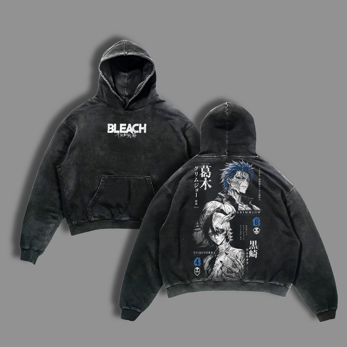 Grimmjow Jaegerjaquez & Ulquiorra Cifer Bleach Anime Vintage Washed Tee