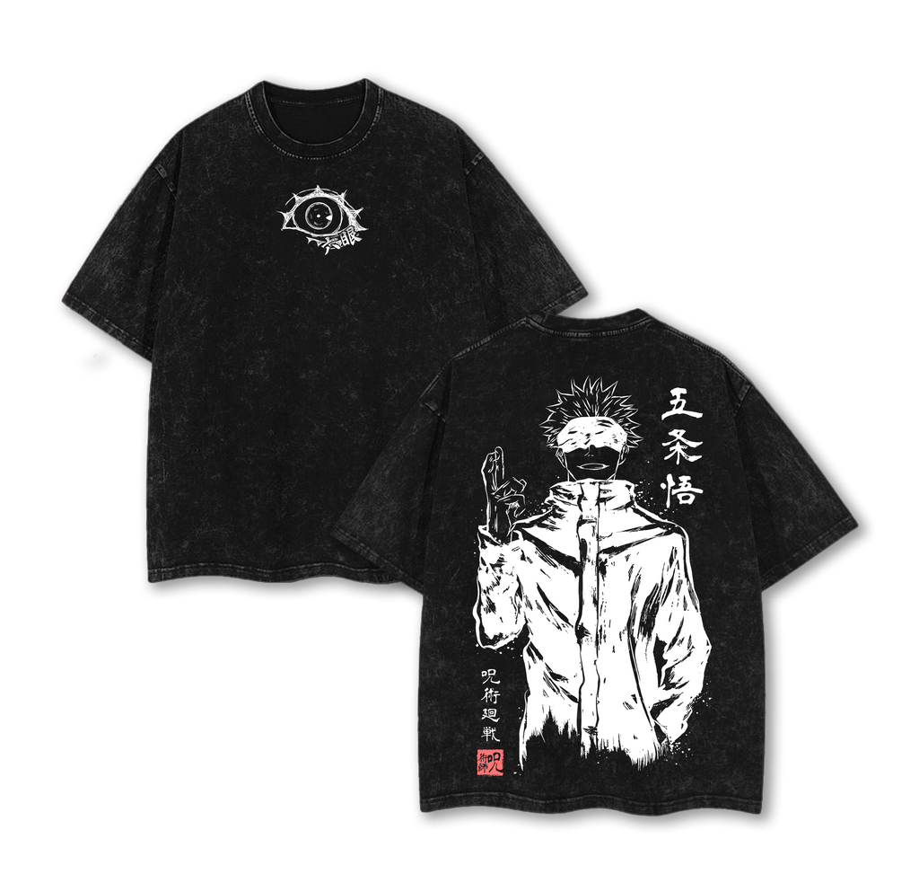 Gojo Satoru Jujutsu Kaisen Shibuya Incident Anime Vintage Washed Tee