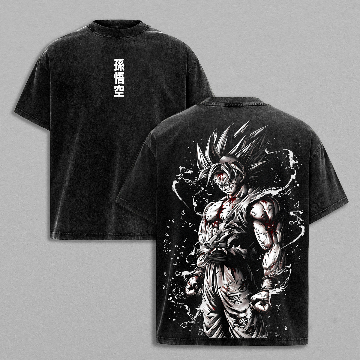Ultra Instinct Kakarot Saiyan Warrior Anime Vintage Washed Tee