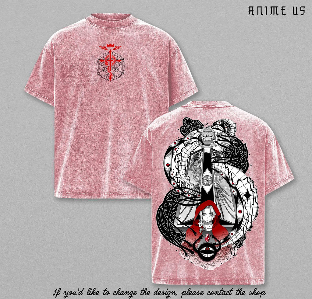 Envy x Father Fullmetal Alchemist Brotherhood Anime Vintage Washed Tee