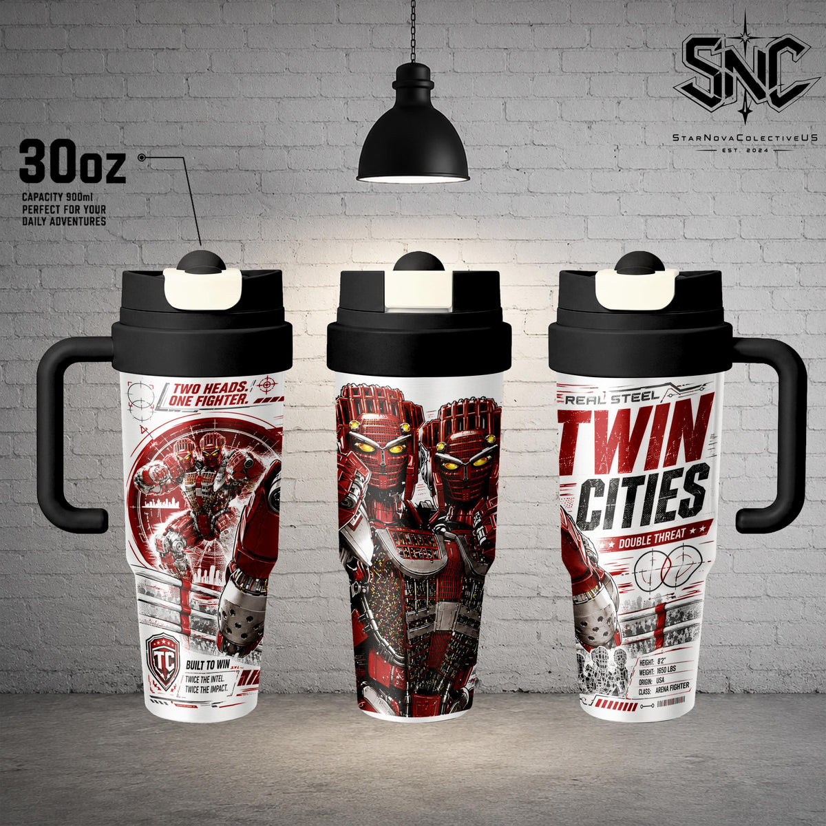 Twin Cities Real Steel Tumbler 17oz 24oz 30oz
