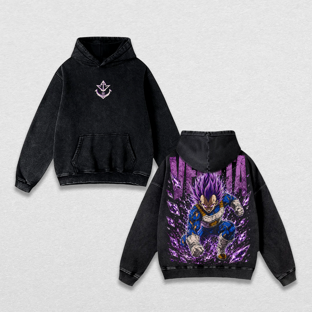 Prince Saiyan Legendary Saiyan Warrior Purple Power Form Anime Vintage Tee