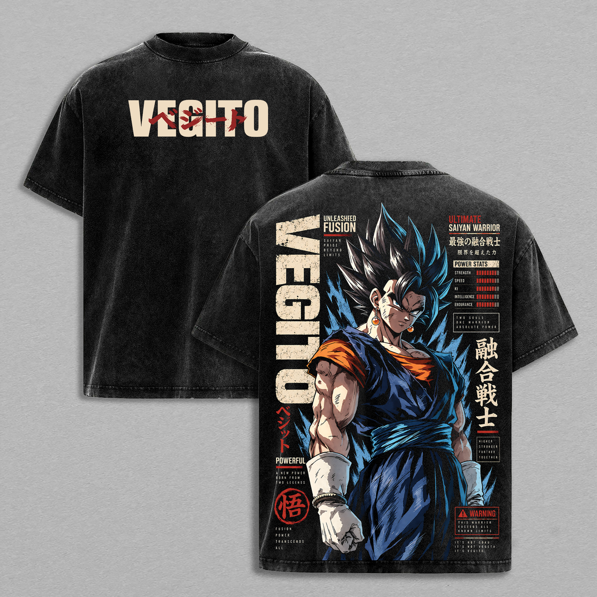 Vegettooo DBZ Anime Vintage Washed Tee