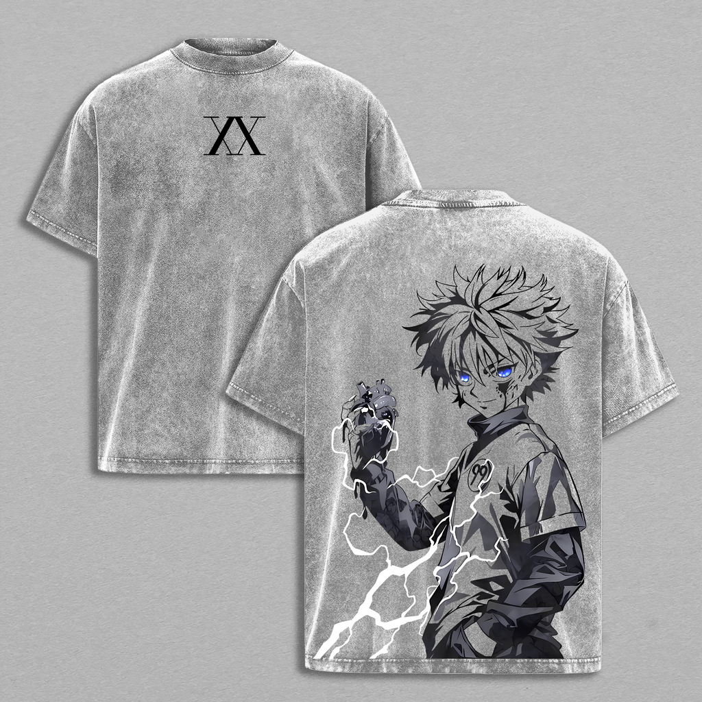 KILLUA Hunter X Hunter Anime Vintage Washed Tee