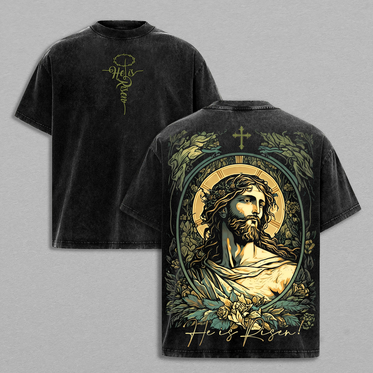 He Is Risen Jesus Christian T-Shirt, Faith Hope Salvation Cross Graphic Tee, Easter Gospel Religious Shirt, Christian Gift for Believers