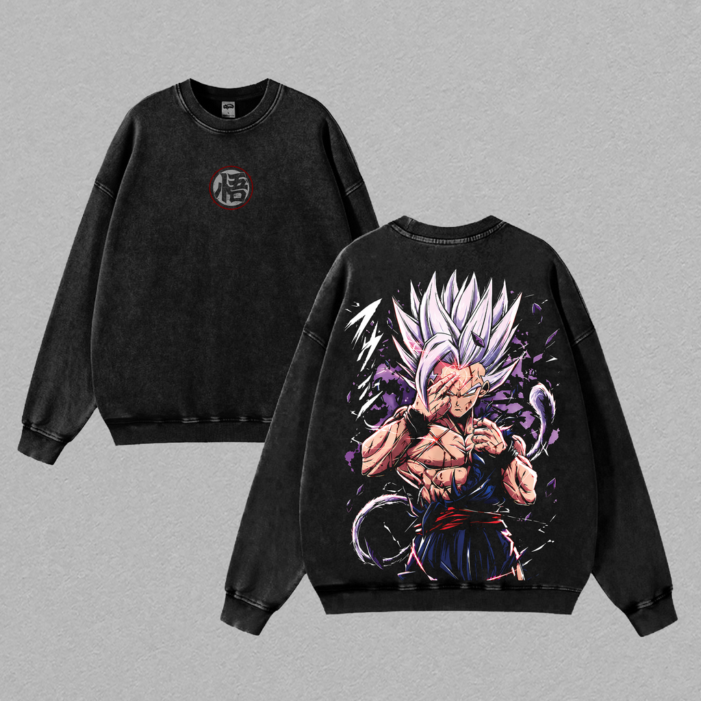 Saiyan Prince X KKROT V.2 - DBZ Vintage Washed Heavy Cotton Oversized Gym Shirt Anime Graphic Tee Workout Streetwear Merch