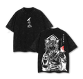 Doma Upper Rank 2 Tee – Demon Slayer Kimetsu no Yaiba Vintage Washed Oversized Heavy Cotton Anime Manga T-Shirt