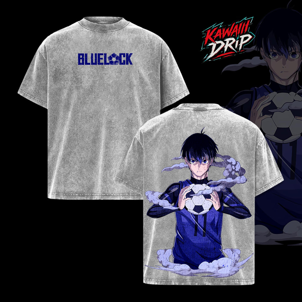 Isagi Yoichi Blue Lock Anime Soccer Vintage Washed Tee