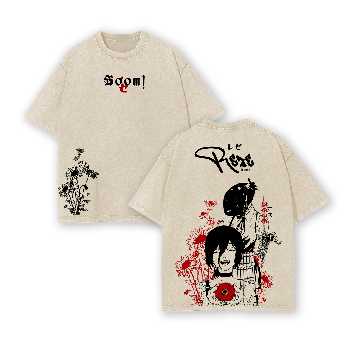 Reze - Chainsaw Man Washed T-Shirt