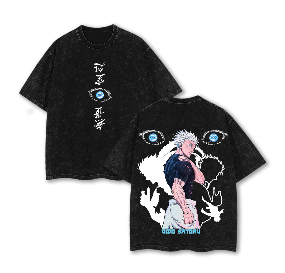 I'm Alone Gojo Satoru x Jujutsu Kaisen Anime Double Printed Washed Tee