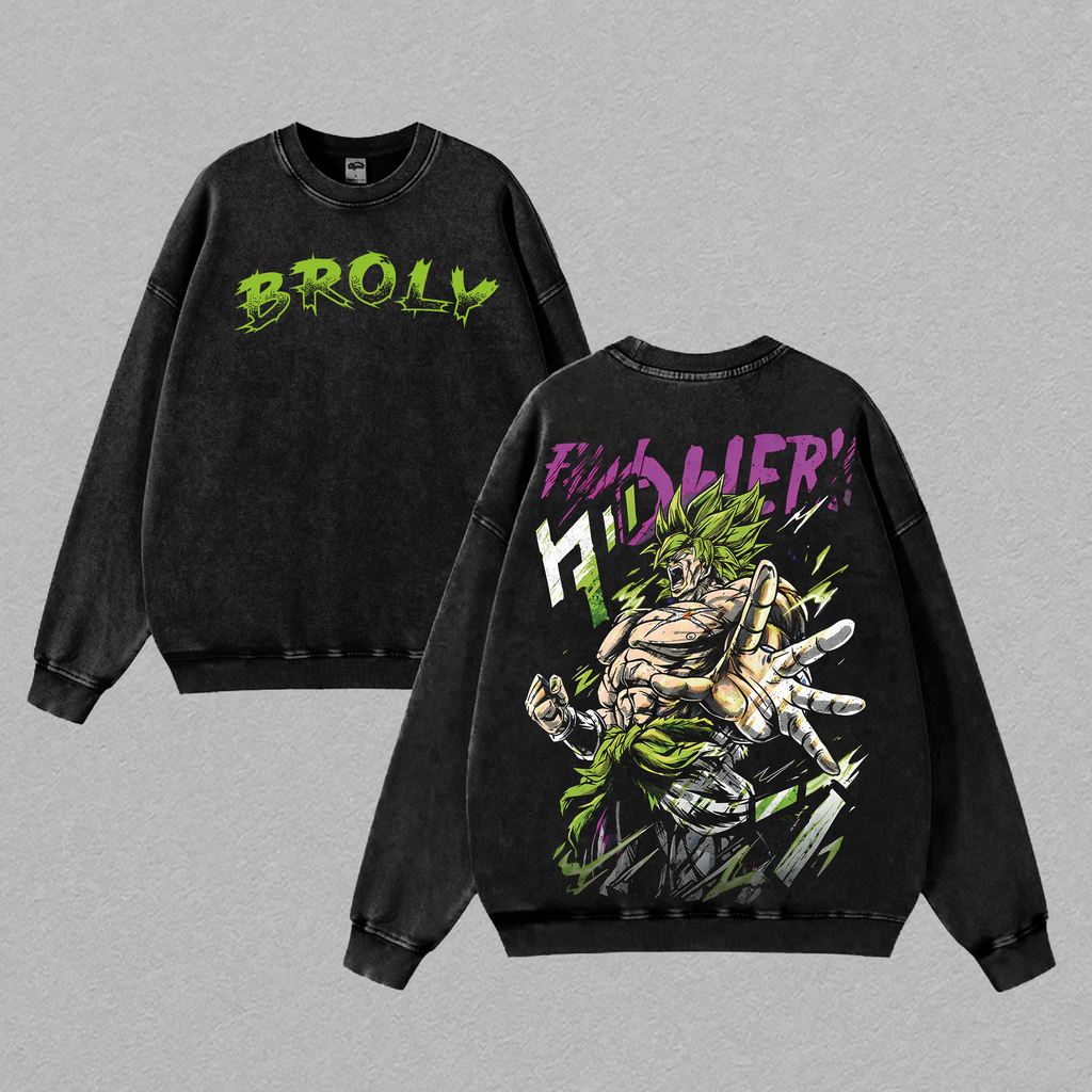 Broly T-shirt 2 Version, DBZ Movie Merch, Legendary Super Saiyan Graphic, Vintage Washed Anime Tee, Oversize Heavyweight, Gift for Anime Fans