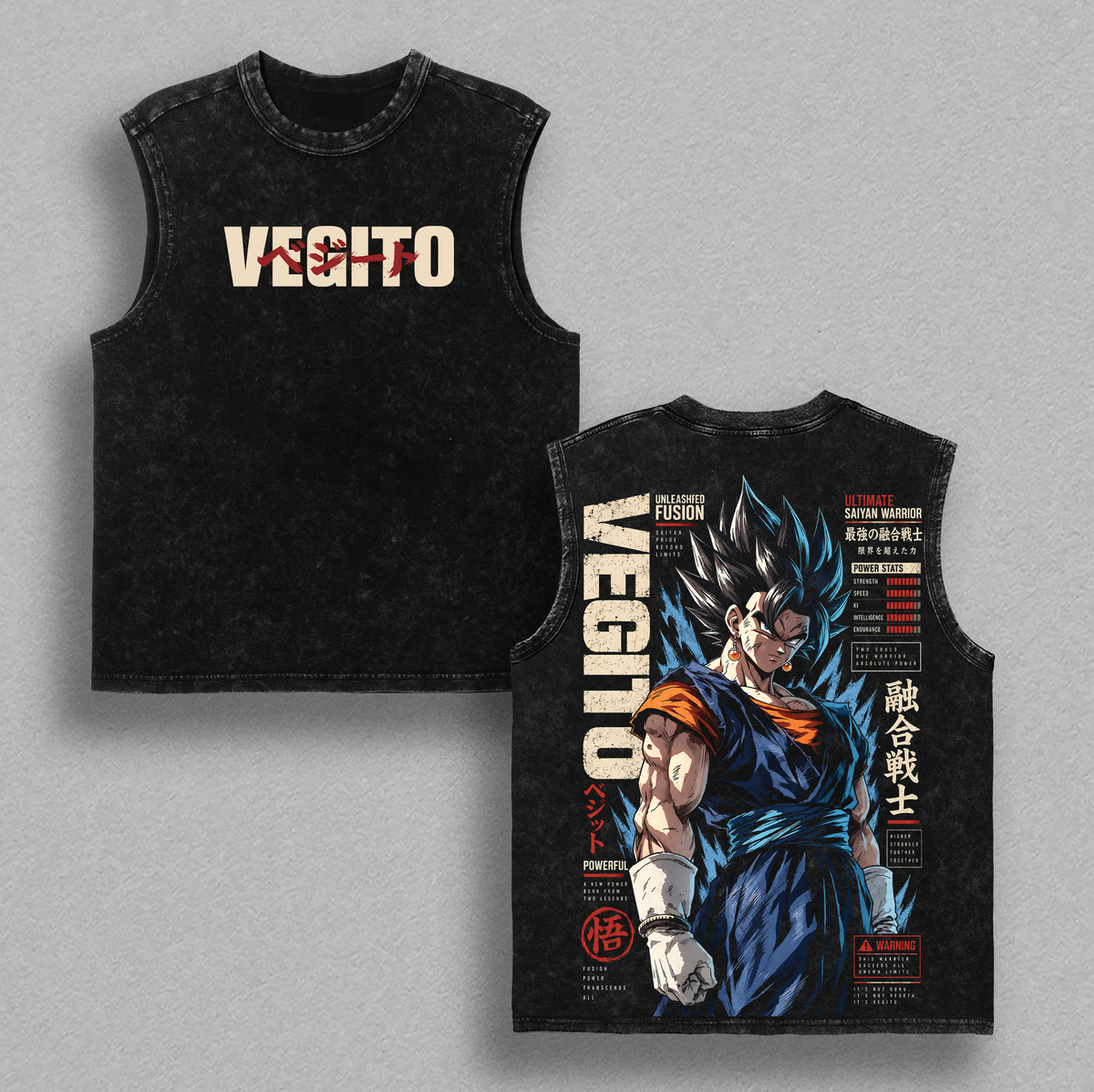 Vegettooo DBZ Anime Vintage Washed Tee