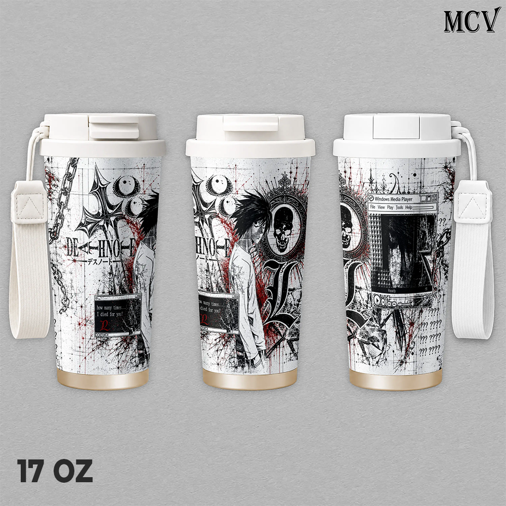 L Lawliet Death Note Anime Tumbler 17oz 24oz 30oz