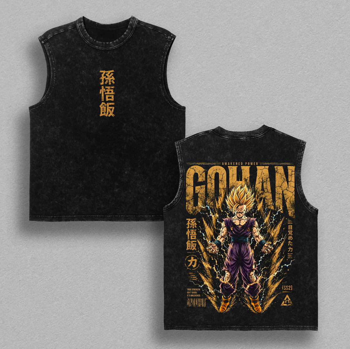 Son Gohan Super Saiyan 2 Dragon Ball Z Anime Vintage Washed Tee