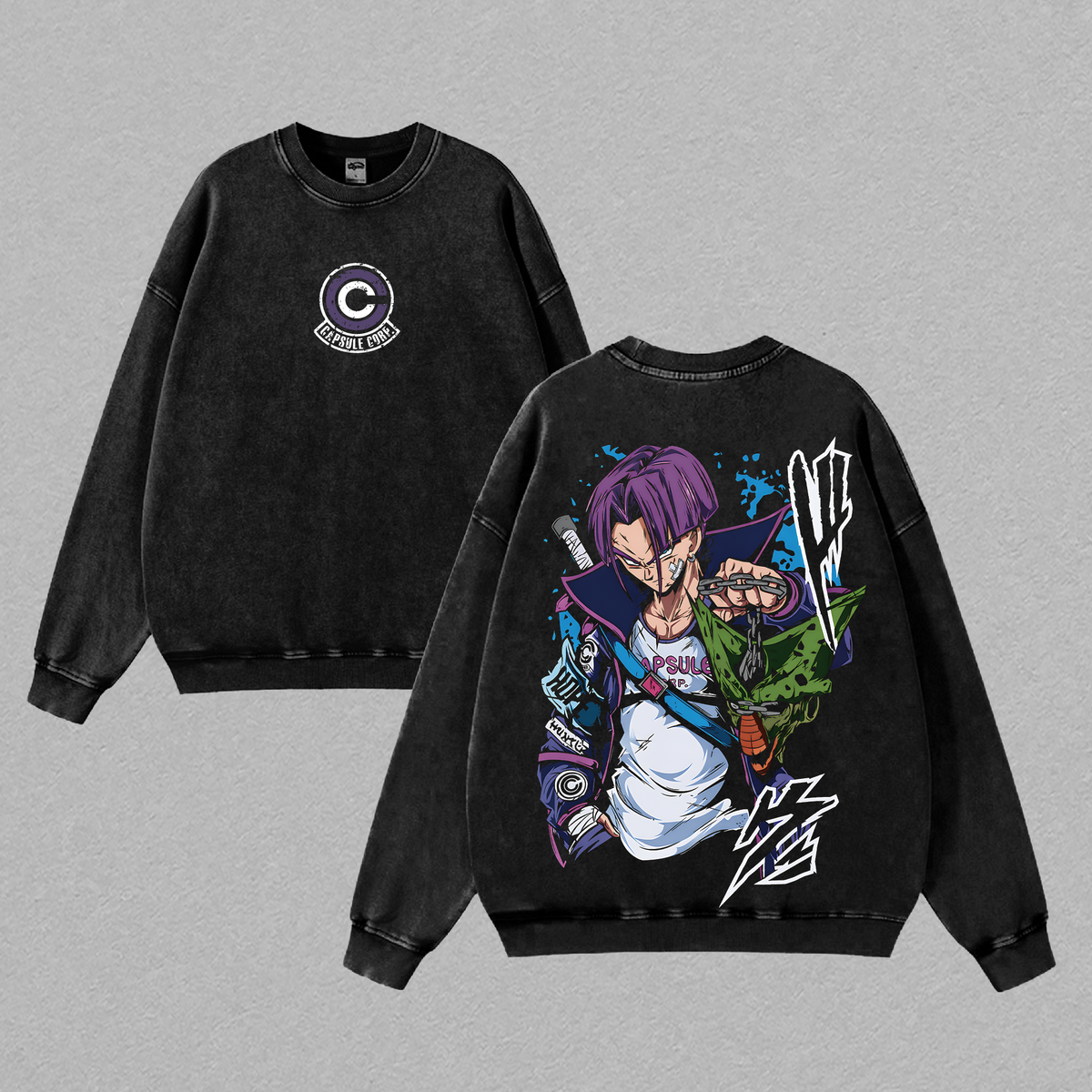 Trunks DBZ Capsule Corp Anime Vintage Washed Tee