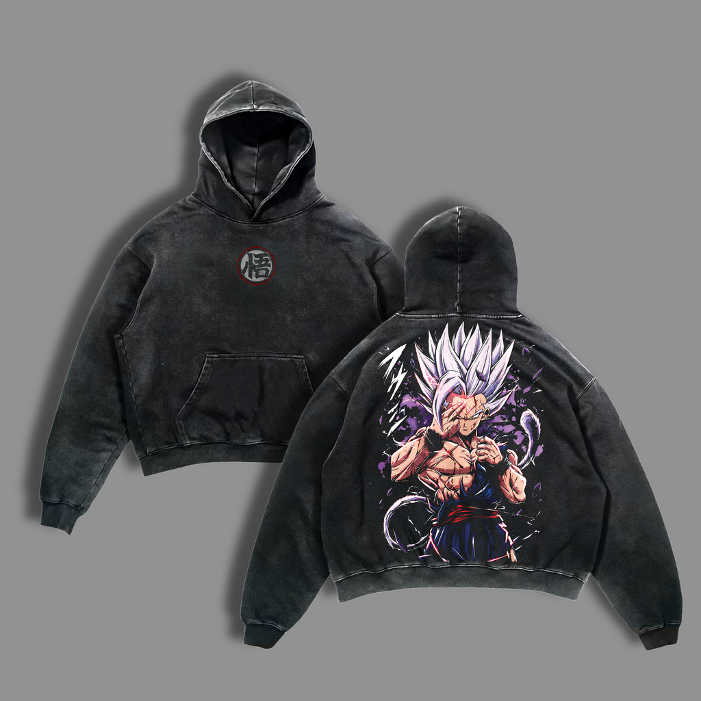 Saiyan Prince X KKROT V.2 - DBZ Vintage Washed Heavy Cotton Oversized Gym Shirt Anime Graphic Tee Workout Streetwear Merch