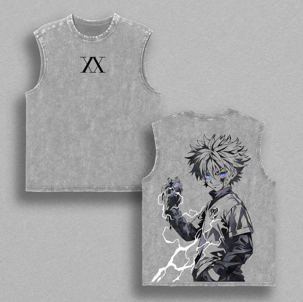 KILLUA Hunter X Hunter Anime Vintage Washed Tee