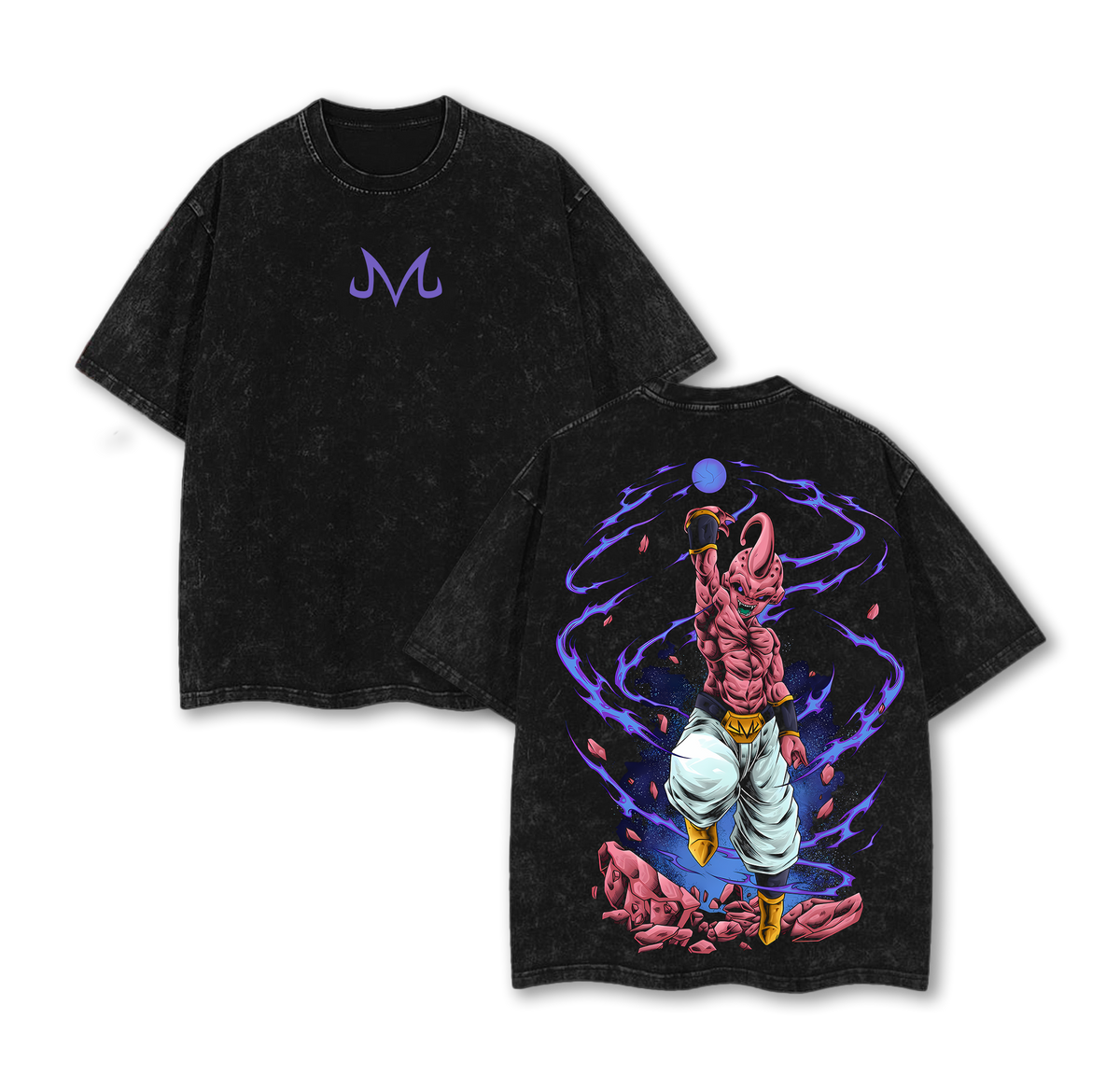 Kid Buu DragonBallZ Anime T-shirt Washed Tee