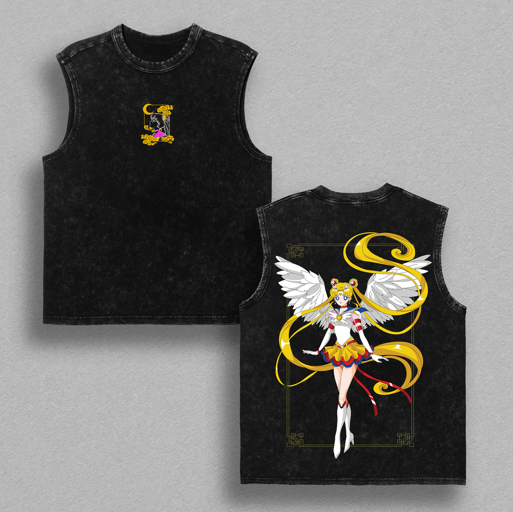 Sailor Moon Anime Vintage Washed Graphic Tee