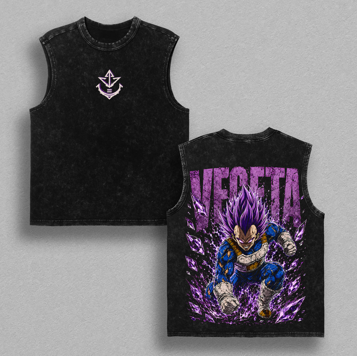 Prince Saiyan Legendary Saiyan Warrior Purple Power Form Anime Vintage Tee