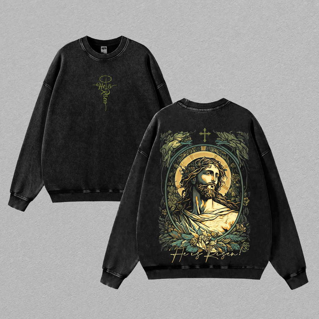 He Is Risen Jesus Christian T-Shirt, Faith Hope Salvation Cross Graphic Tee, Easter Gospel Religious Shirt, Christian Gift for Believers
