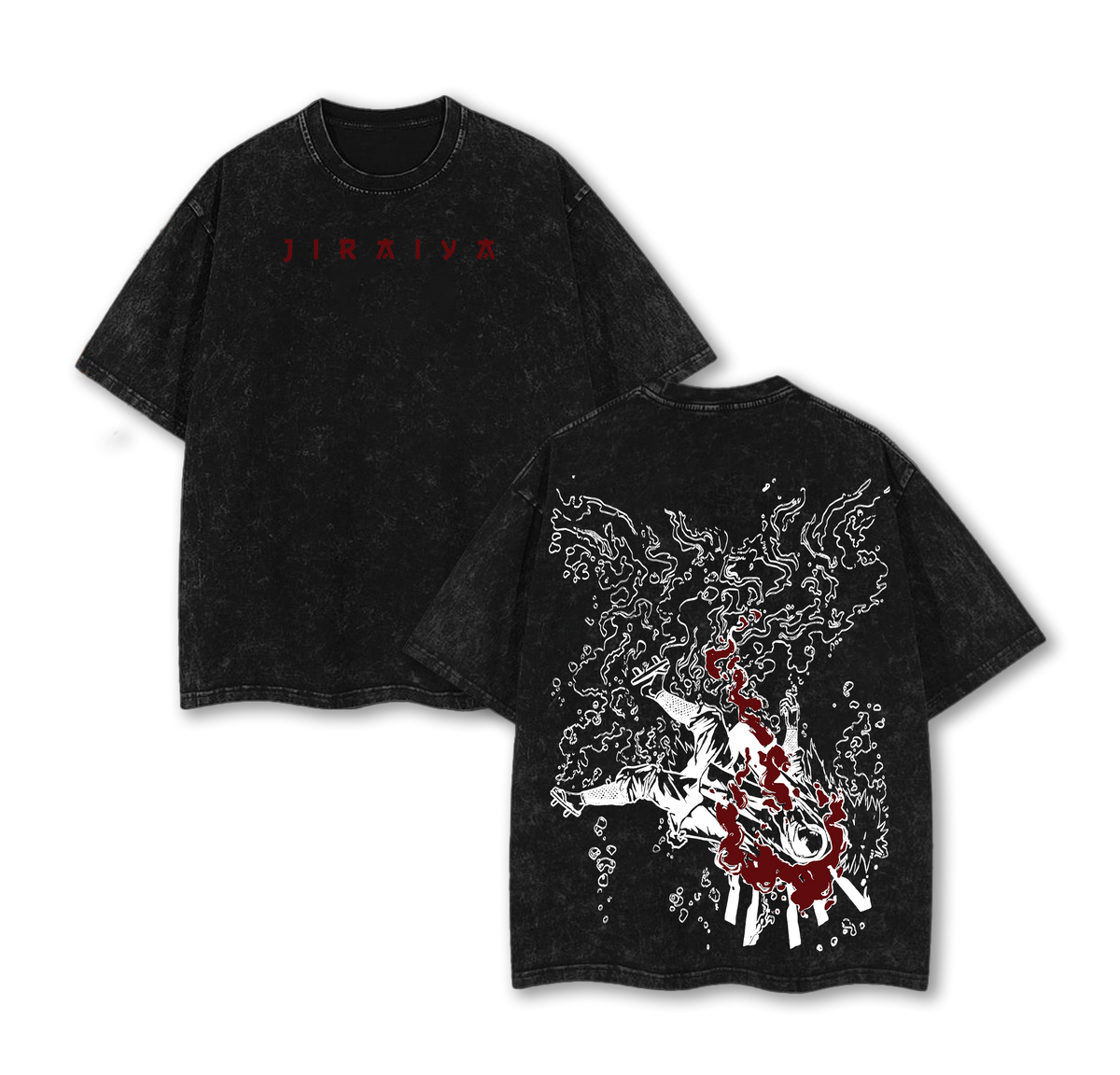 Jiraiya Vintage Washed Oversized T-Shirt – Naruto