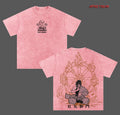 Shinmon Benimaru Fier force Anime Double Printed Vintage Washed Tee Unisex Oversize Anime Manga Washed Heavyweight Cotton T-shirt