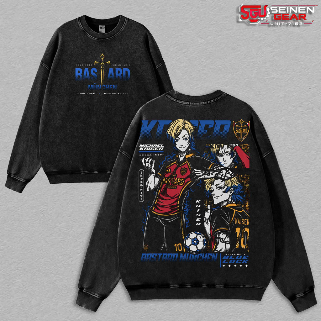 Michael Kaiser Bastard München Blue Lock Anime Vintage Washed Tee
