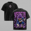 Prince Saiyan Legendary Saiyan Warrior Purple Power Form Anime Vintage Tee