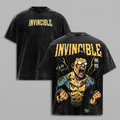 Emperor Mark Grayson Invincible War Comic Double Printed Oversize Lightweight Acid Washed Tee TV Series Graphic Tee