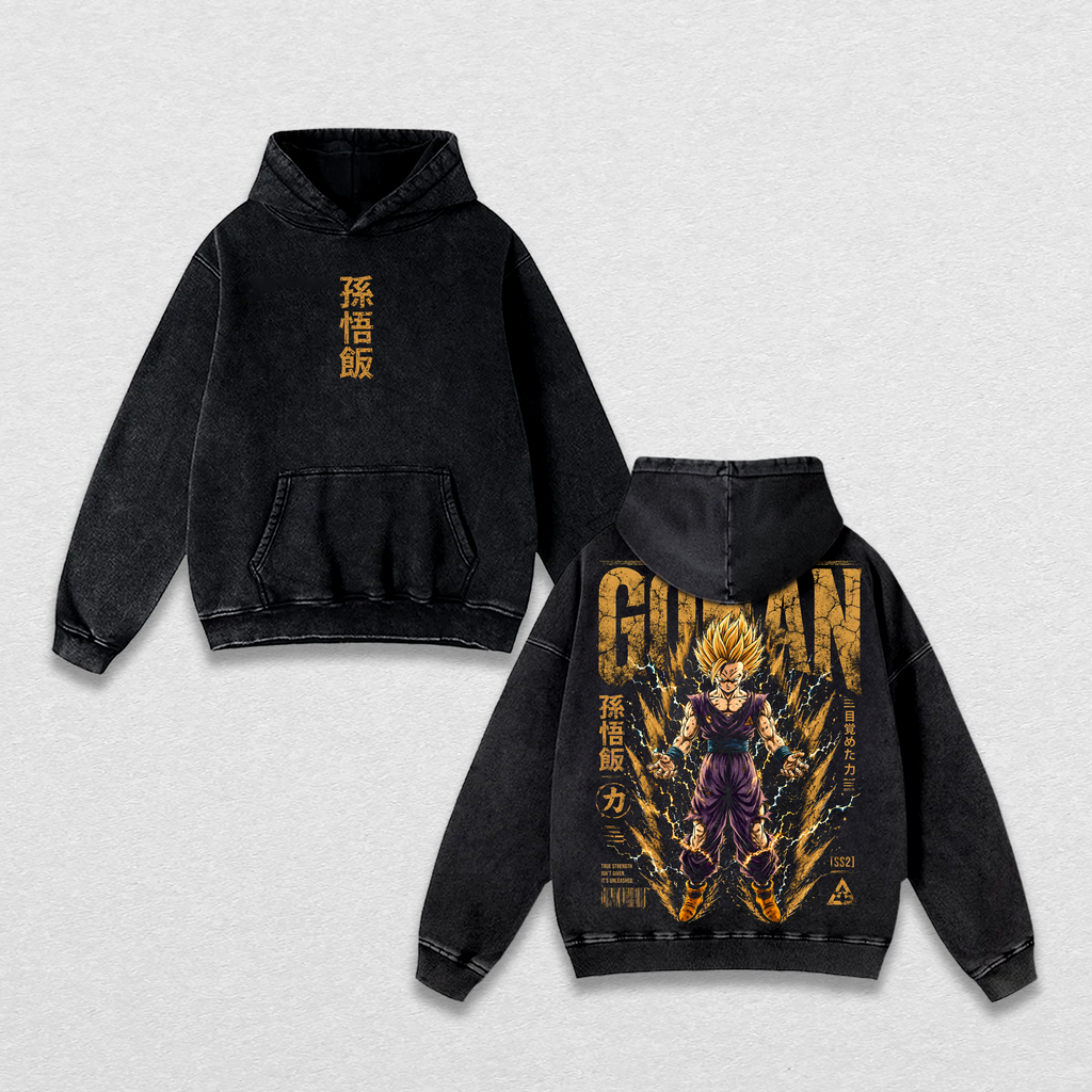 Son Gohan Super Saiyan 2 Dragon Ball Z Anime Vintage Washed Tee