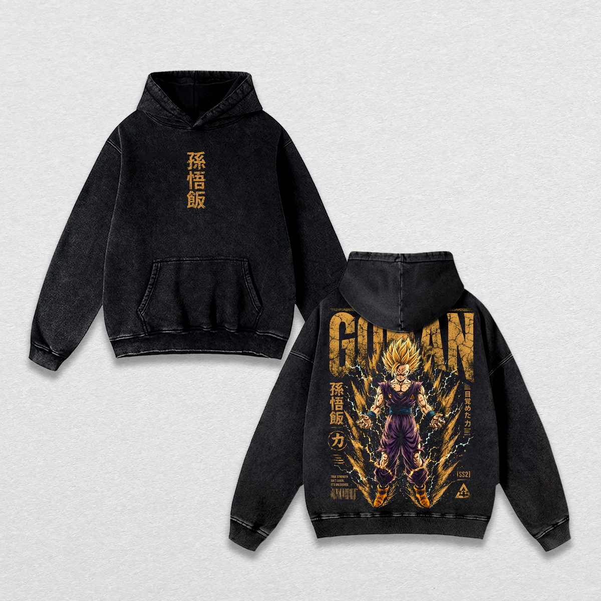 Son Gohan Super Saiyan 2 Dragon Ball Z Anime Vintage Washed Tee