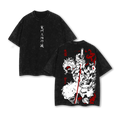 Tanjiro Kamado T-Shirt – Demon Slayer Kimetsu no Yaiba Vintage Washed Oversized Heavy Cotton Anime Manga Tee