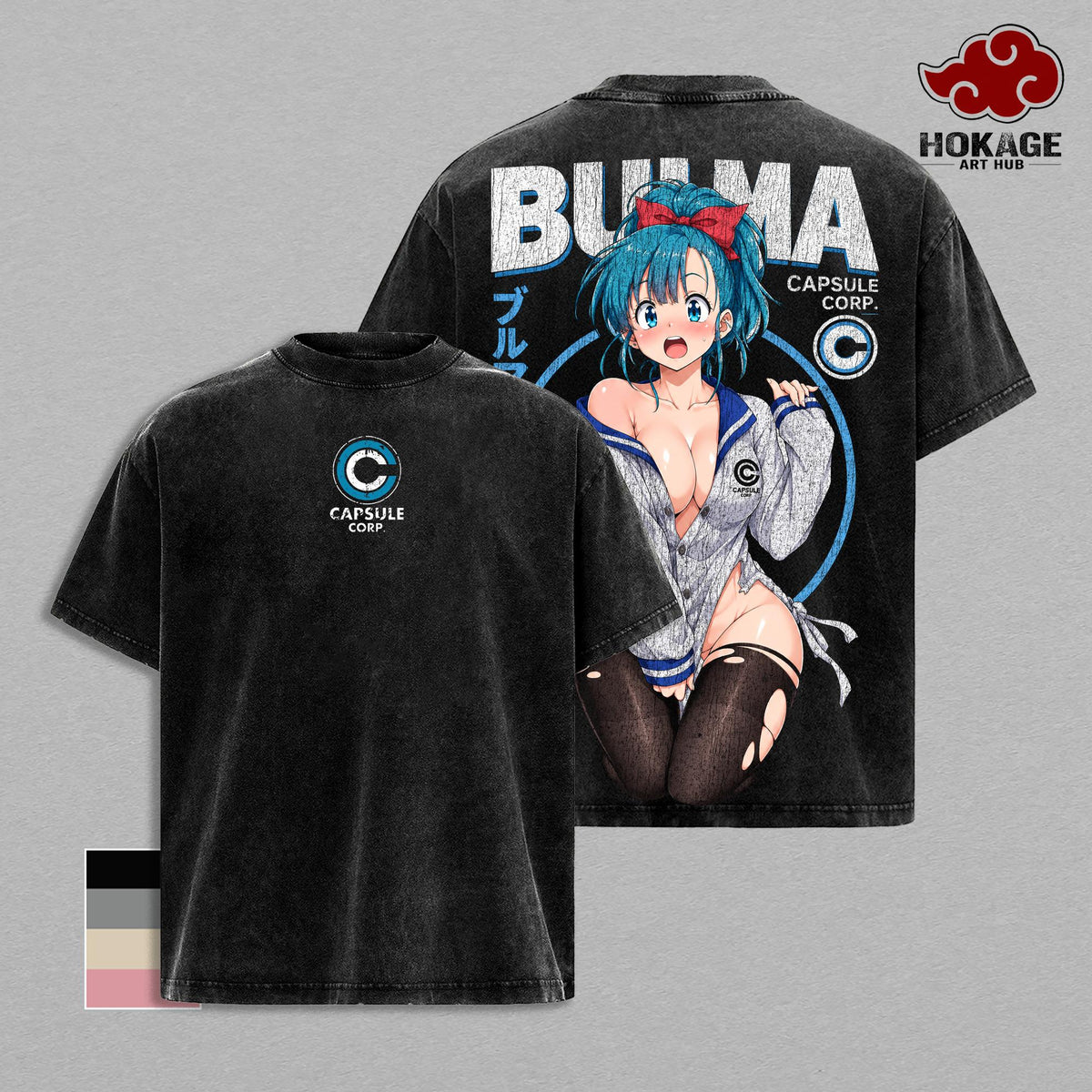 Bulma DBZ Capsule Corp Anime Vintage Washed Tee
