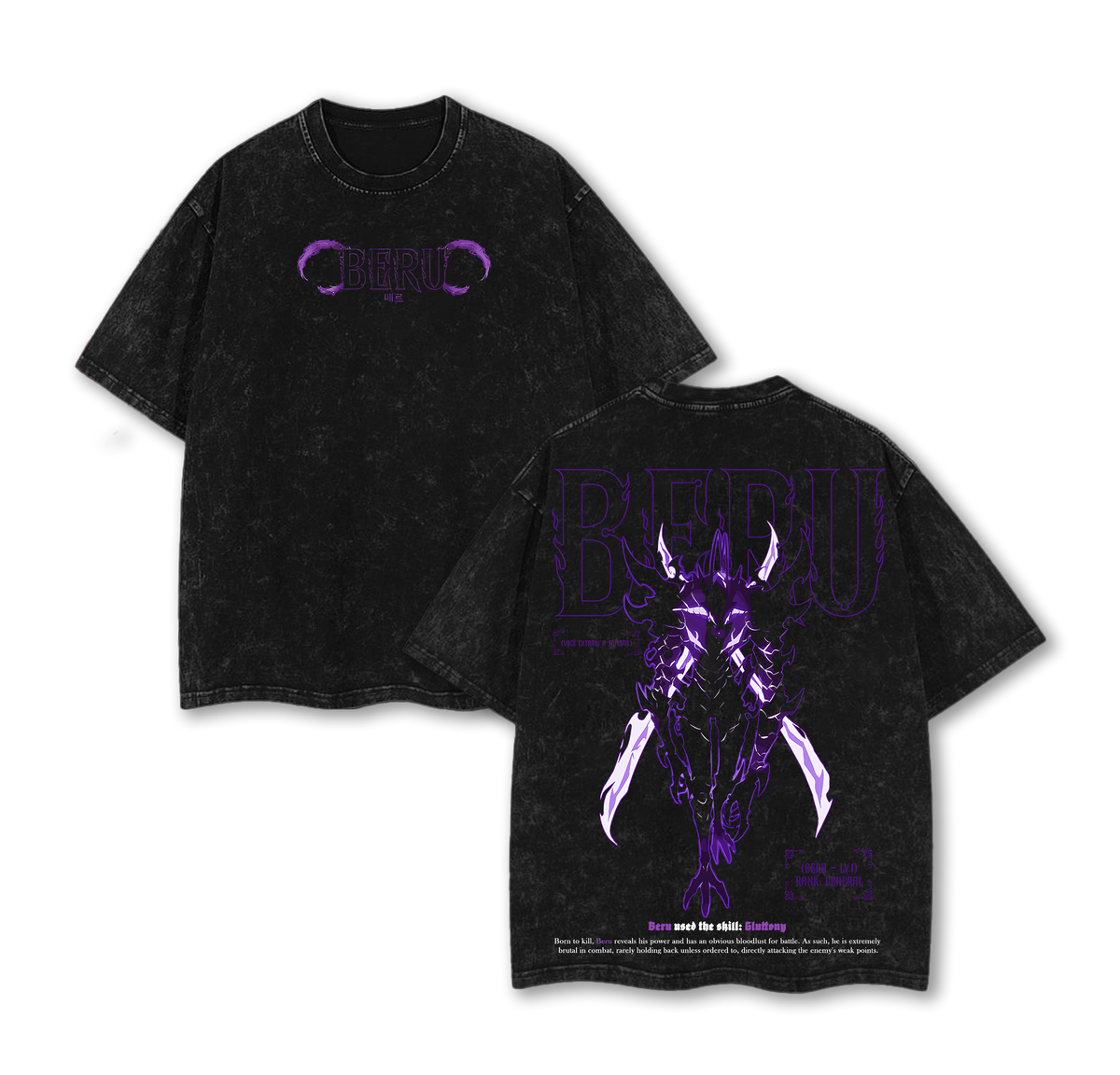 Beru v.1 - Solo Leveling Washed T-Shirt