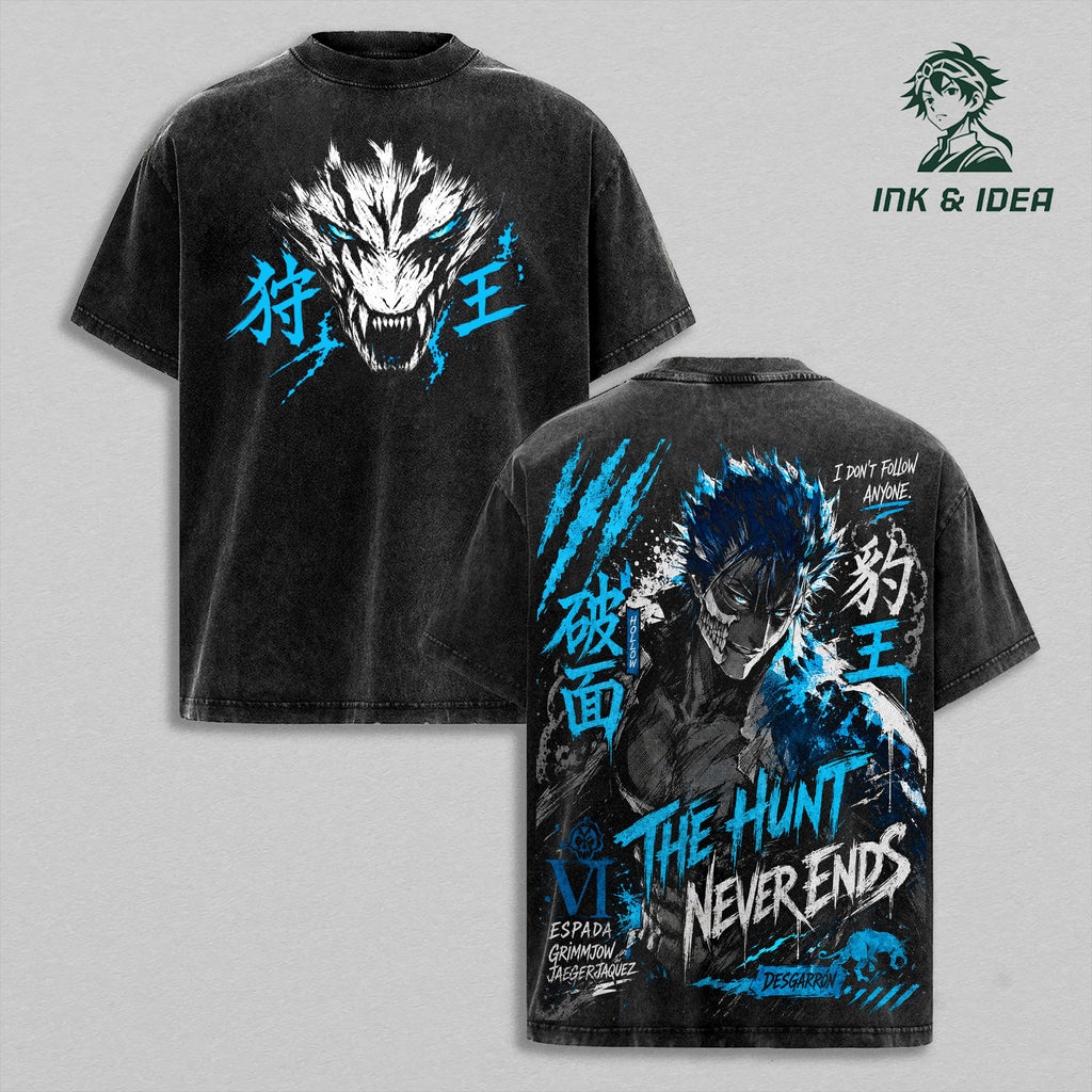 Grimmjow Jaegerjaquez Espada VI Bleach Anime Vintage Washed Tee