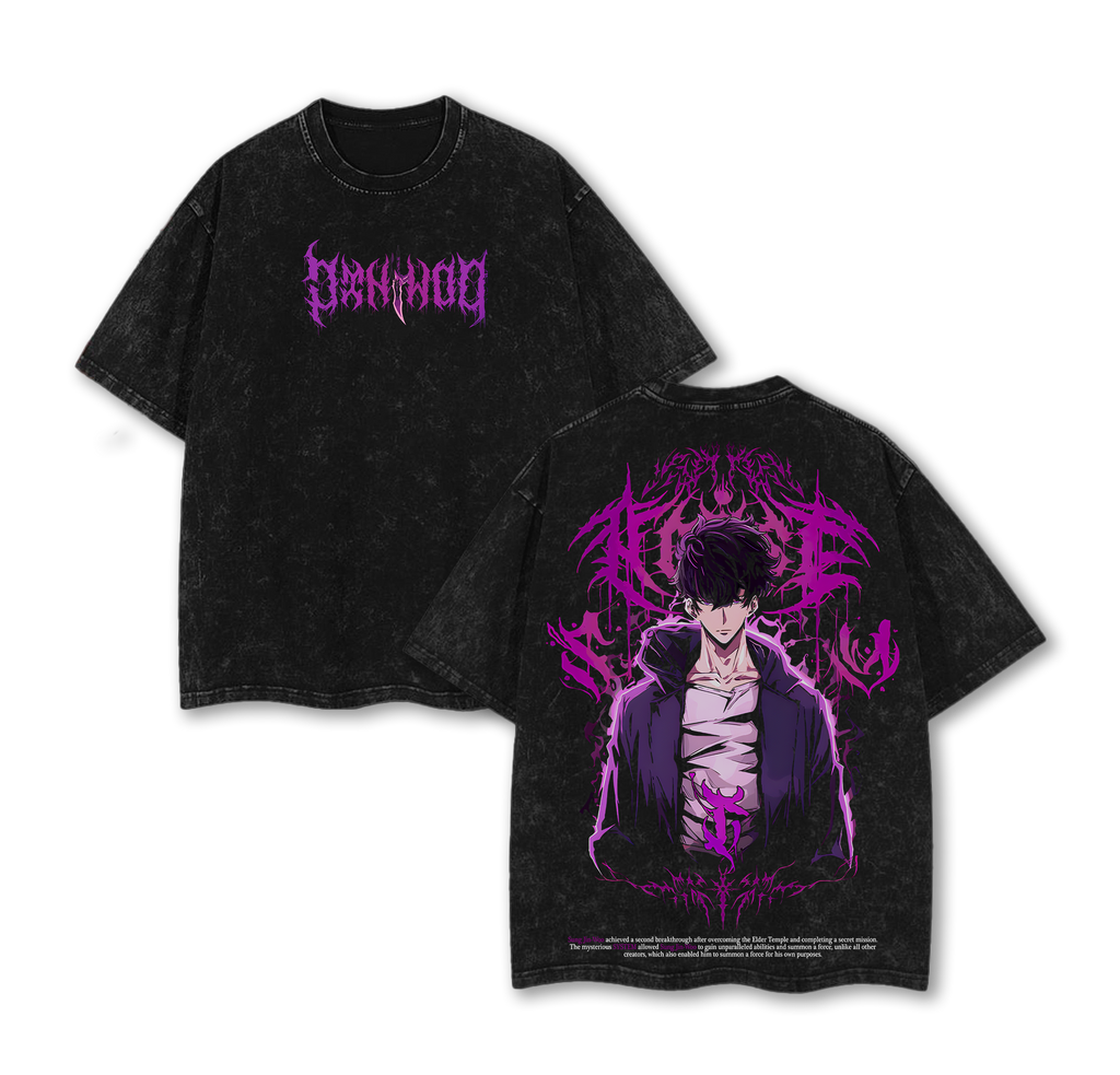 Sung Jin Woo - Solo Leveling Washed T-Shirt