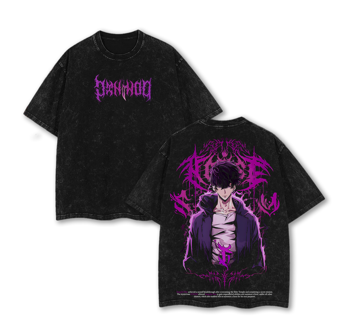 Sung Jin Woo - Solo Leveling Washed T-Shirt
