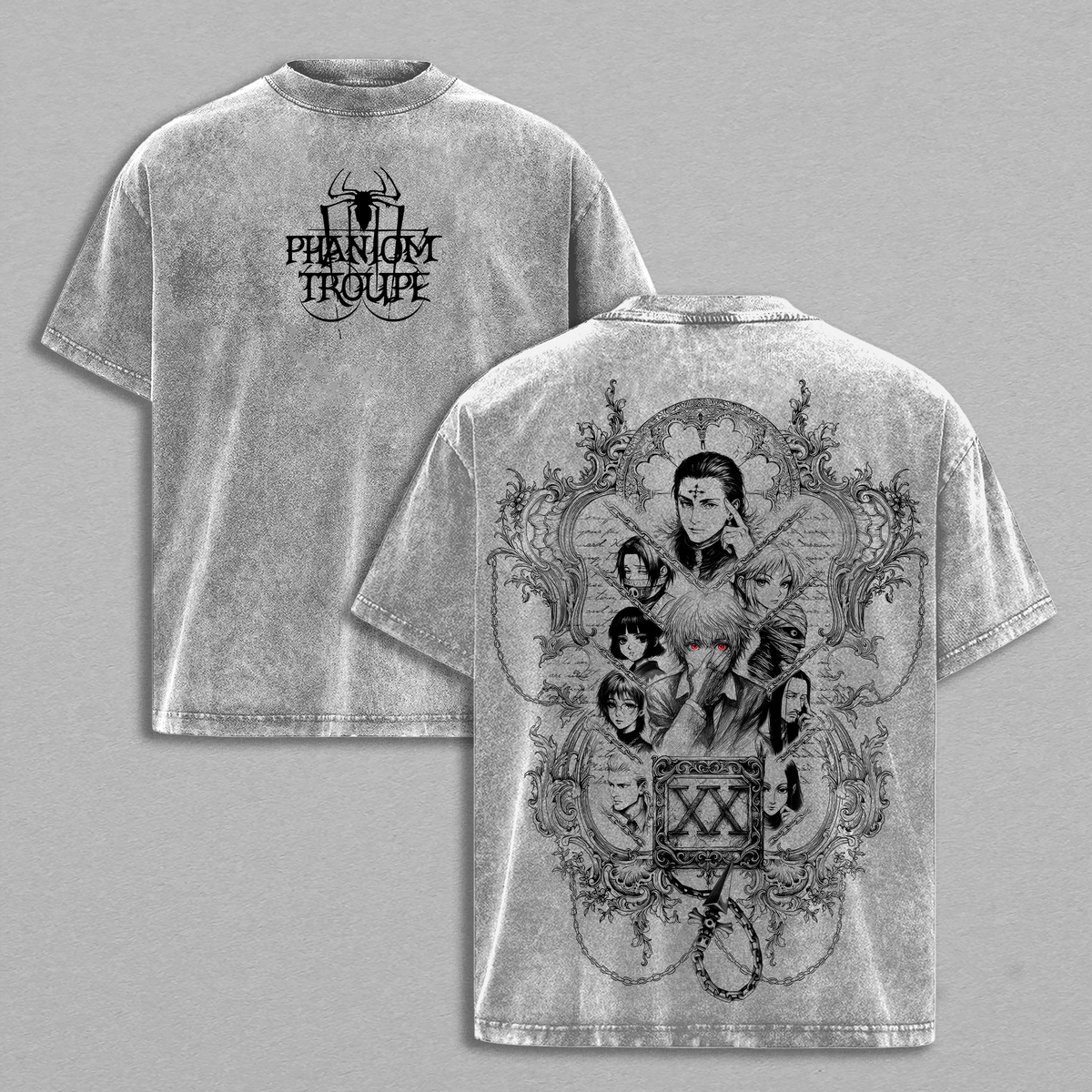 Phantom Troupe Hisoka Chrollo Shizuku Hunter x Hunter Anime Washed Tee