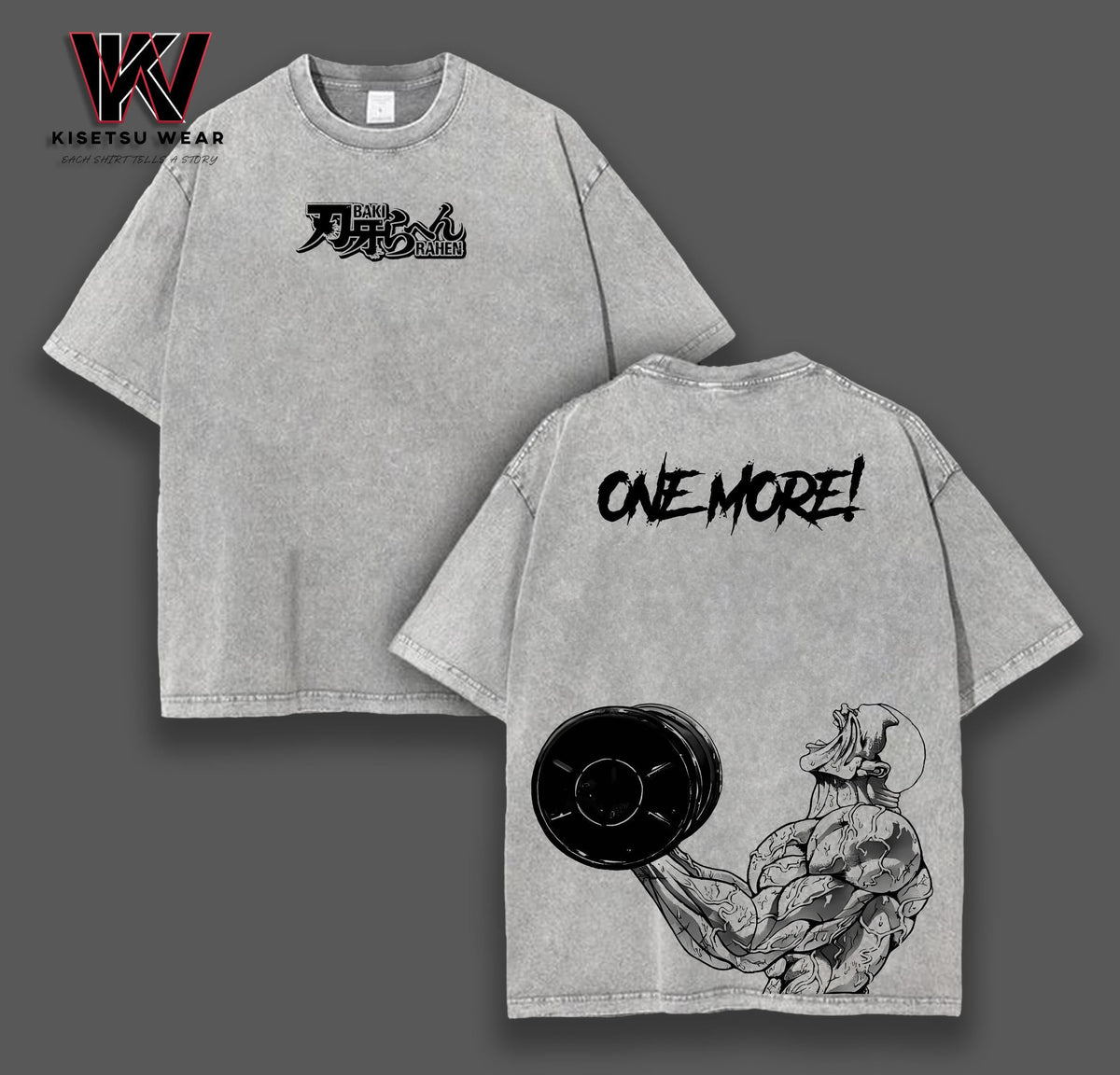 Jack Hanma One More Gym Baki Anime Vintage Washed Tee
