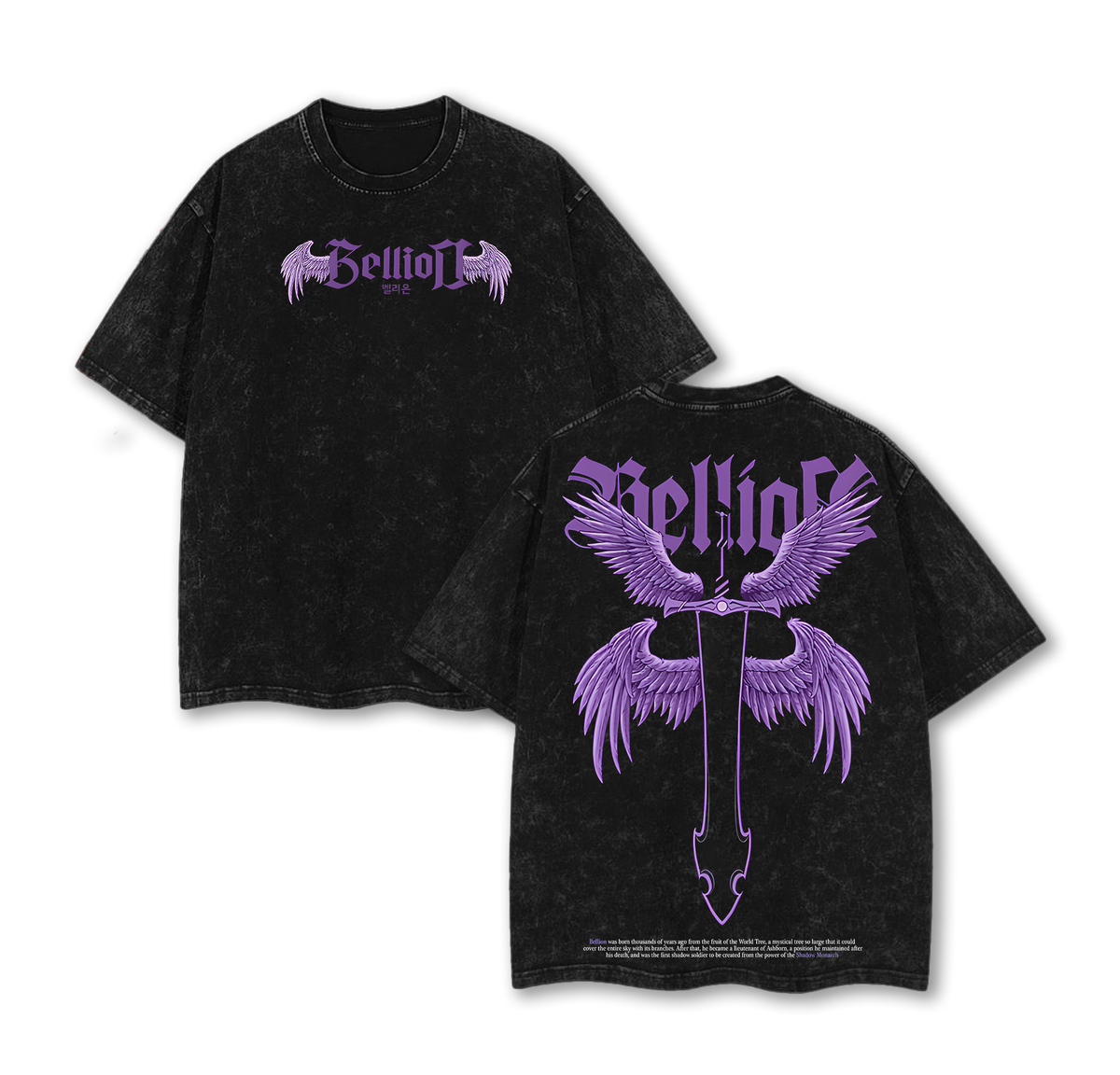 Bellion - Sung Jin Woo Solo Leveling Washed T-Shirt