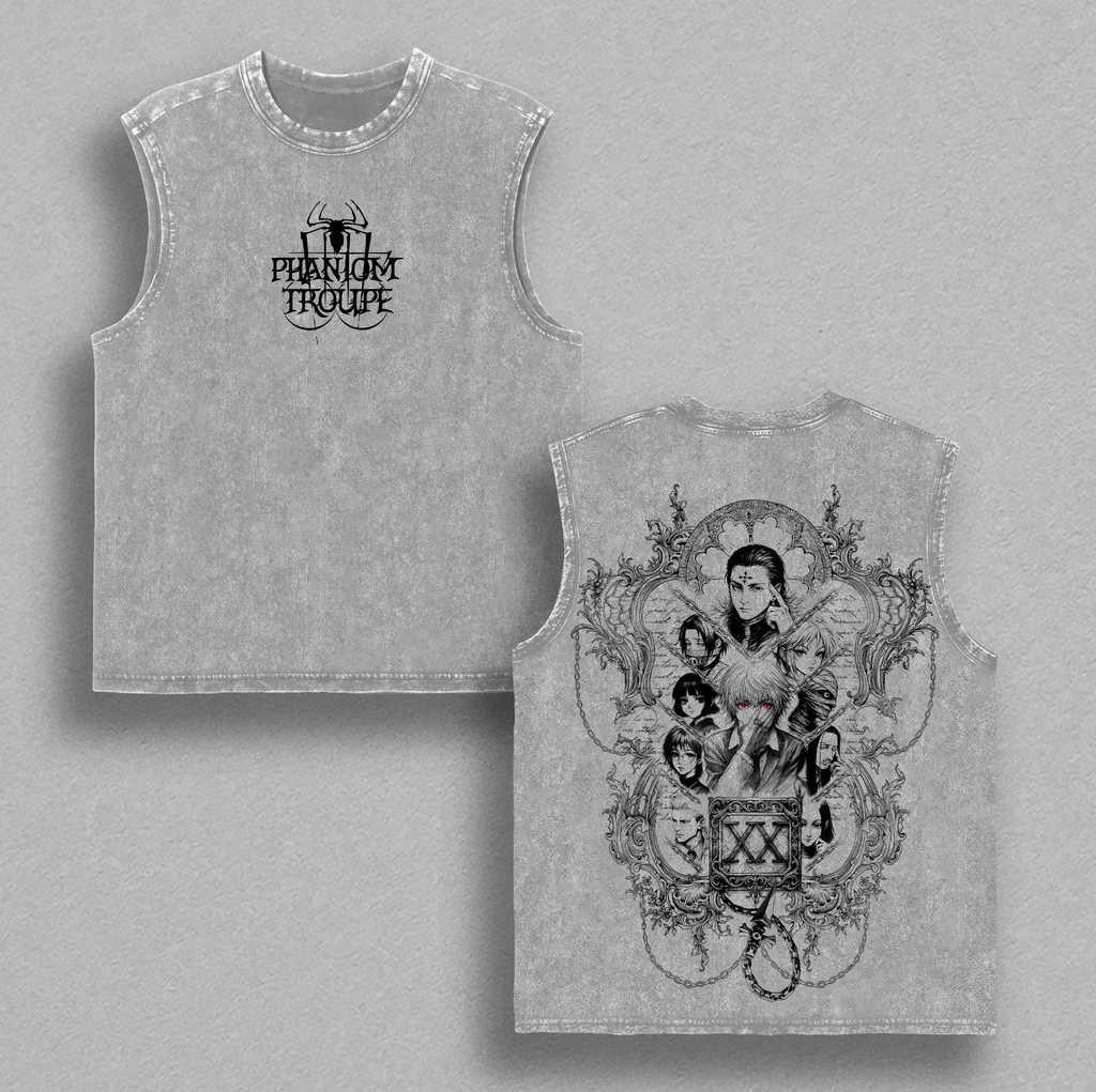 Phantom Troupe Hisoka Chrollo Shizuku Hunter x Hunter Anime Washed Tee