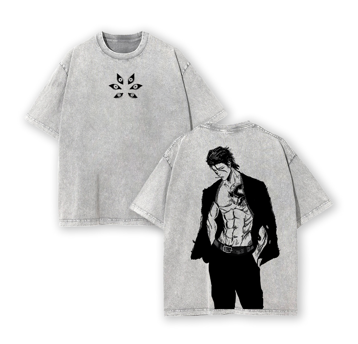 Sosuke Aizen Bleach T-Shirt Vintage Wash Anime Shirt Unisex Oversize