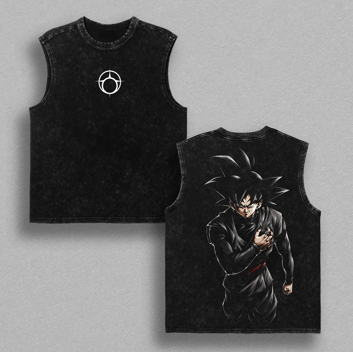 G0ku-Black Rose DBS Anime Vintage Washed Tee