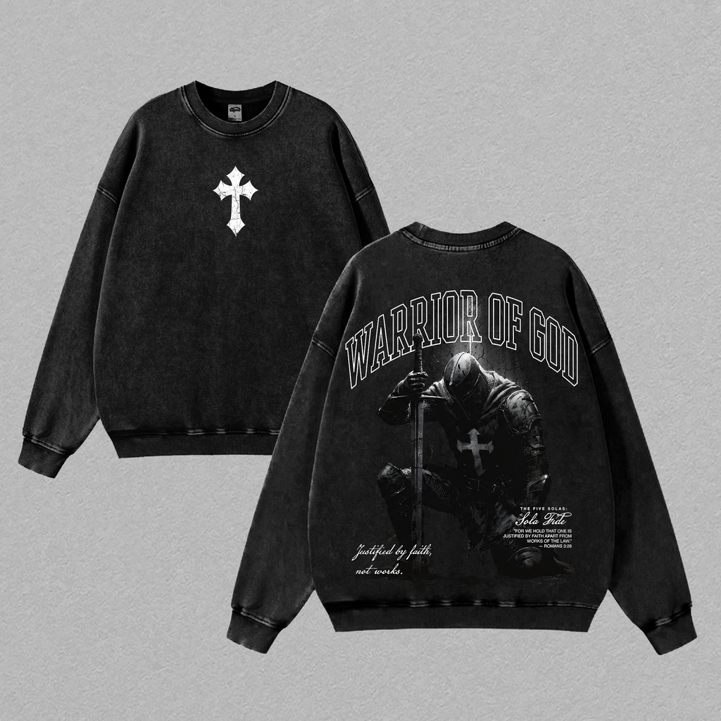 Warrior Of God Christian Knight Vintage Washed Tee