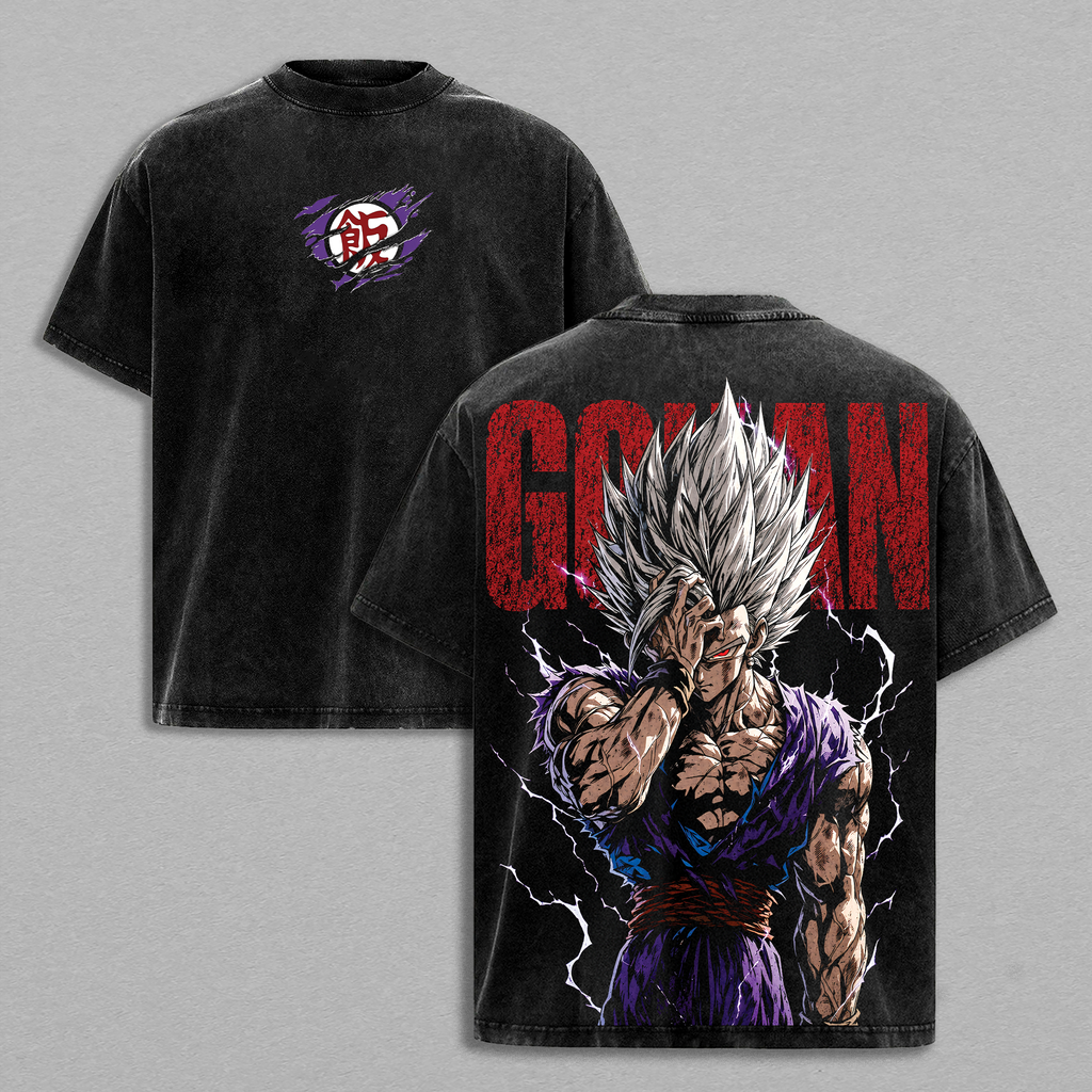 Gohann Beast Gohan DBZ Anime Vintage Washed Tee