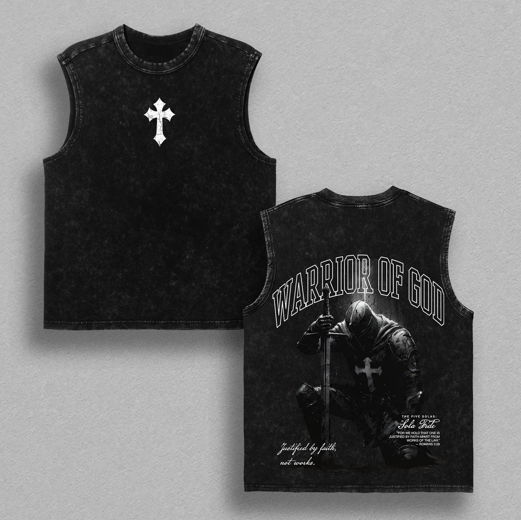 Warrior Of God Christian Knight Vintage Washed Tee