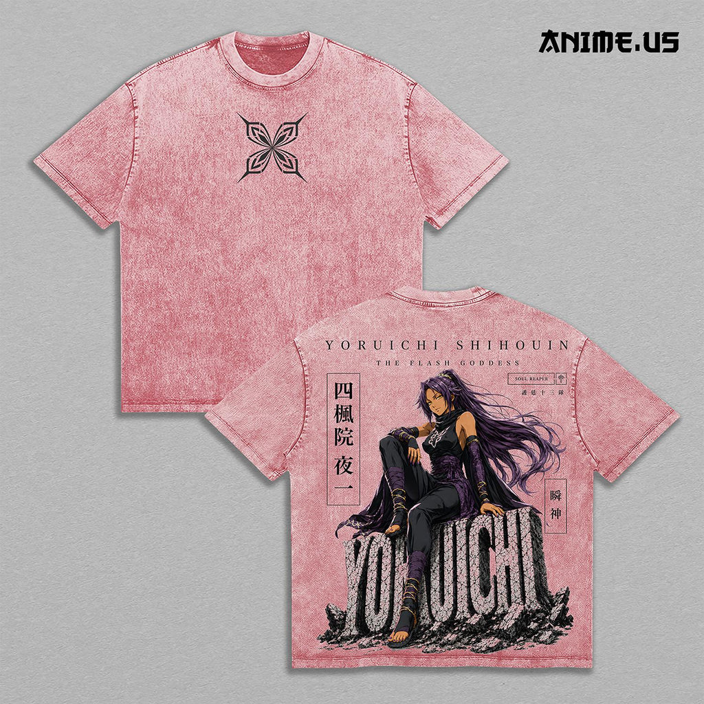 Yoruichi Shihouin Bleach Shunko Thunder Form Anime Vintage Washed Tee